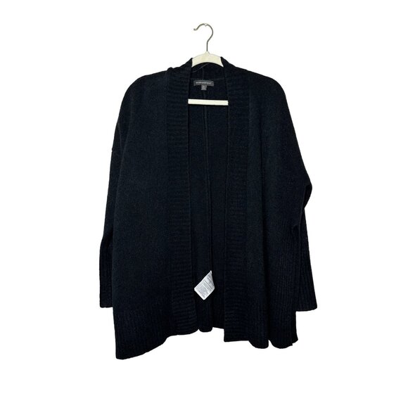 Banana Republic Black Hi Slit Poncho Size Small Cardigan Merino Wool Sweater - Picture 1 of 6